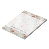 Schöne romantische Rosatönen Romantische Rose Notizblock (Rotiert)