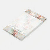 Schöne romantische Rosatönen Romantische Rose Post-it Klebezettel (angewinkelt)