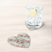 Schöne romantische Rosatönen Romantische Rose Untersetzer (Vor Ort)