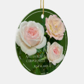 Schöne romantische Rosen in weißem Rosa Keramik Ornament (Rechts)