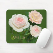 Schöne romantische Rosen in weißem Rosa Mousepad (Mit Mouse)