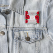 Schöne romantische Rote Rosen Geburtstag Gnade Button (Beispiel)