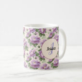 Schöne romantische Spring Violet Giro Blume Kaffeetasse (VorderseiteRechts)