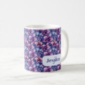 Schöne romantische Spring Violet Giro Blume Kaffeetasse (VorderseiteRechts)