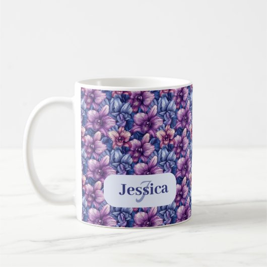 Schöne romantische Spring Violet Giro Blume Kaffeetasse (Links)