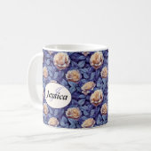Schöne romantische Spring Violet Giro Blume Kaffeetasse (Vorderseite Links)