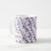 Schöne romantische Spring Violet Giro Blume Kaffeetasse (Vorderseite Links)