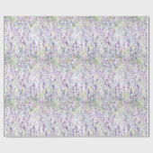 Schöne romantische violette Blumen Brautdusche Geschenkpapier (Flach)