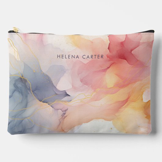 Schöne, rosa Abstrakte Frauen Zubehörtasche (Vorderseite)