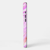 Schöne rosa Abstrakte Marmortextur iPhone Hülle (Linke Seite)