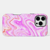 Schöne rosa Abstrakte Marmortextur iPhone Hülle (Rückseite (Horizontal))