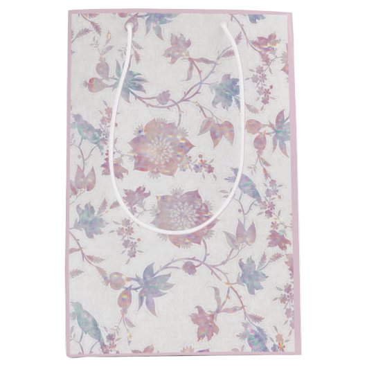 Schöne rosa Aquarelle Mittlere Geschenktüte (Vorderseite)