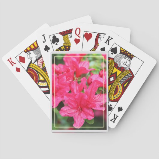 schöne rosa Azalea-Blume Spielkarten (Rückseite)