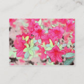 Schöne rosa Azalea Blume Visitenkarte (Rückseite)
