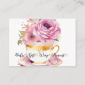 Schöne rosa Balloons Duschvorschau Begleitkarte (Rückseite)