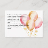 Schöne rosa Balloons Duschvorschau Begleitkarte (Vorderseite)