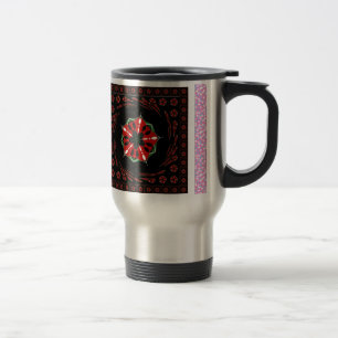 Schöne Rosa Blau Weiße Herzen Liebesdesign Reisebecher