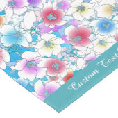 Schöne rosa blaue Blumengestelle Personalisiert Kurzer Tischläufer (Ecke)