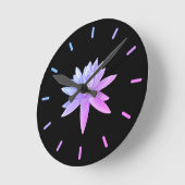 Schöne rosa blaue Gradient Lido Lotus Runde Wanduhr (Winkel)