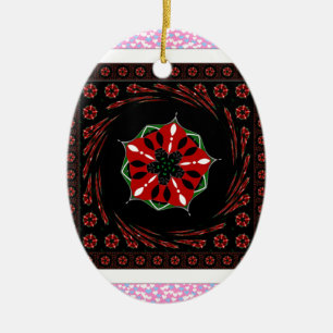 Schöne rosa blaue weiße Herzen Liebesdesign Keramikornament