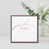 Schöne rosa Blossom Hochzeit retten das Datum Save The Date (Stehend Vorderseite)