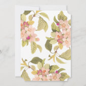 Schöne rosa Blossom Kinderdusche Einladung (Rückseite)
