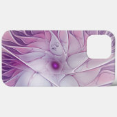 Schöne rosa Blume Abstraktes Fraktal Initialen Case-Mate iPhone Hülle (Rückseite (Horizontal))