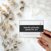 Schöne rosa Blume auf der Rose Goldhochzeit Einladungsbanderole