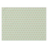 Schöne, rosa Blume auf hellgrünem Tablett Tischdecke (Vorderseite (Horizontal))