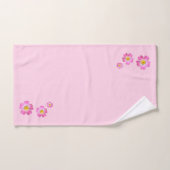 Schöne rosa Blume auf hellrosa Badhandtuch Set (Handtuch)