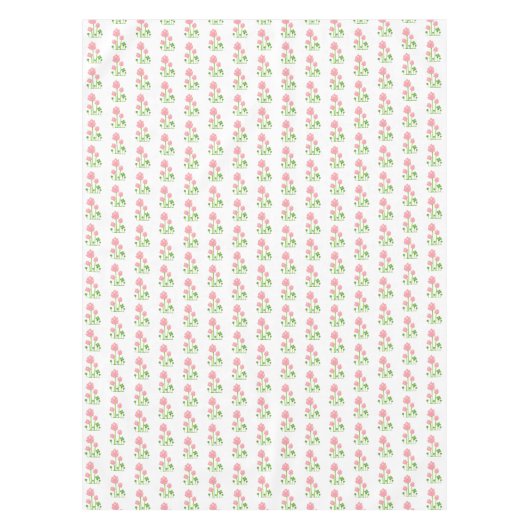 Schöne rosa Blume auf Weiß Tischdecke (Vorderseite)