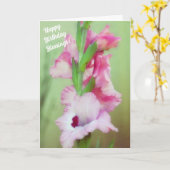 Schöne rosa Blume Bibel Glaube Geburtstagskarte Karte (Gelbe Blume)