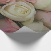Schöne Rosa Blume Bouquet Blumen Geschenkpapier (Ecke)
