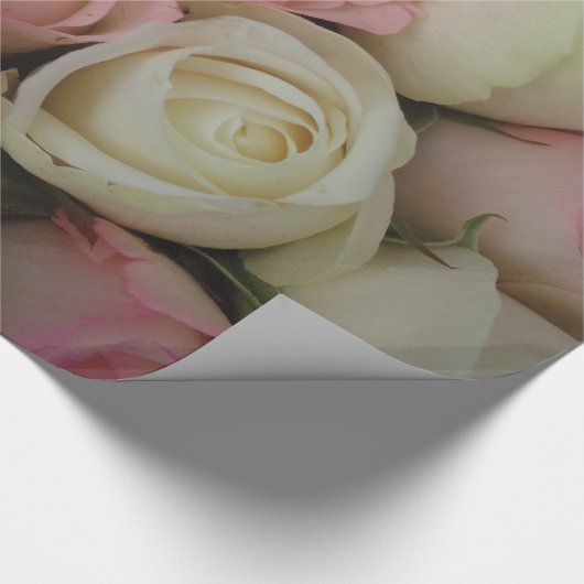 Schöne Rosa Blume Bouquet Blumen Geschenkpapier (Ecke)