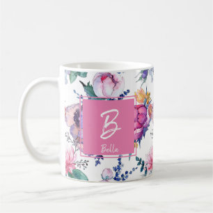 Schöne Rosa Blume Briefmarke Girl Birthday Kaffeetasse