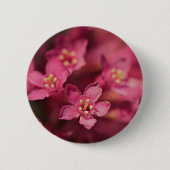 Schöne rosa Blume Button (Vorderseite)