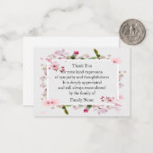 Schöne rosa Blume Danke Karte (Vorderseite/Rückseite Beispiel)