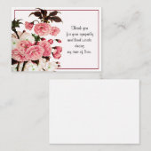 Schöne rosa Blume Danke Mitteilungskarte (Vorne/Hinten)