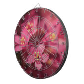 Schöne rosa Blume Dartscheibe (Vorderseite rechts)