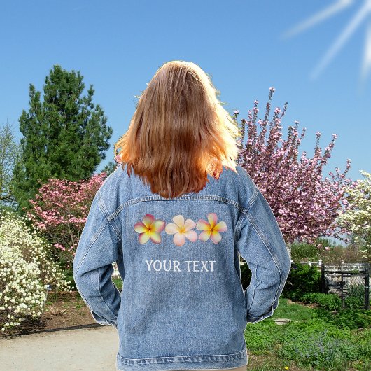 Schöne rosa Blume Denim Jacket Jeansjacke