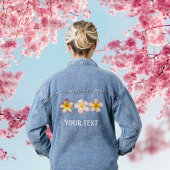 Schöne rosa Blume Denim Jacket Jeansjacke