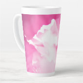 Schöne rosa Blume drucken große Latte-Tasse Milchtasse (Linke Ecke)