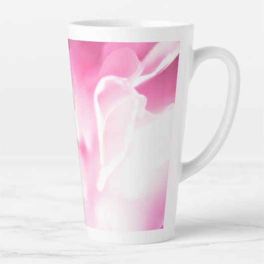 Schöne rosa Blume drucken große Latte-Tasse Milchtasse (Rechts)