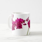 Schöne rosa Blume drucken Kaffeetasse (Vorderseite Links)