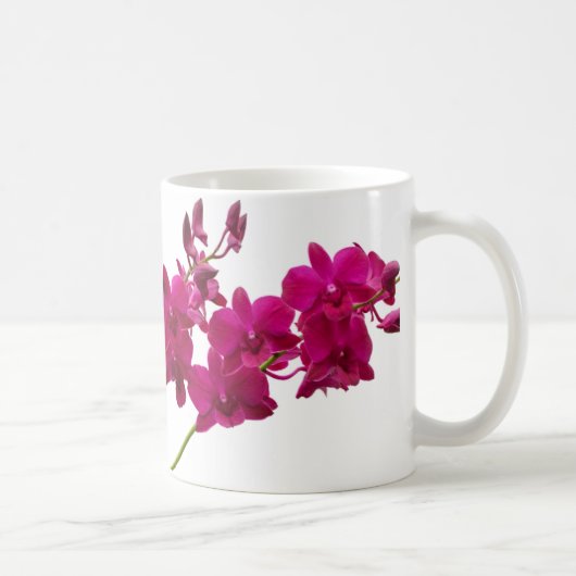 Schöne rosa Blume drucken Kaffeetasse (Rechts)