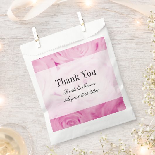 Schöne Rosa Blume Foto Design Hochzeit Geschenktütchen (Ausgeschnitten)