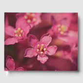 Schöne rosa Blume Gästebuch (Vorderseite)