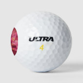 Schöne rosa Blume Golfball (Logo)