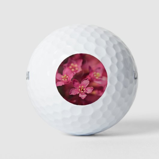 Schöne rosa Blume Golfball (Vorderseite)