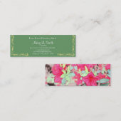 Schöne rosa Blume im Stil Azalea Mini Visitenkarte (Vorne/Hinten)